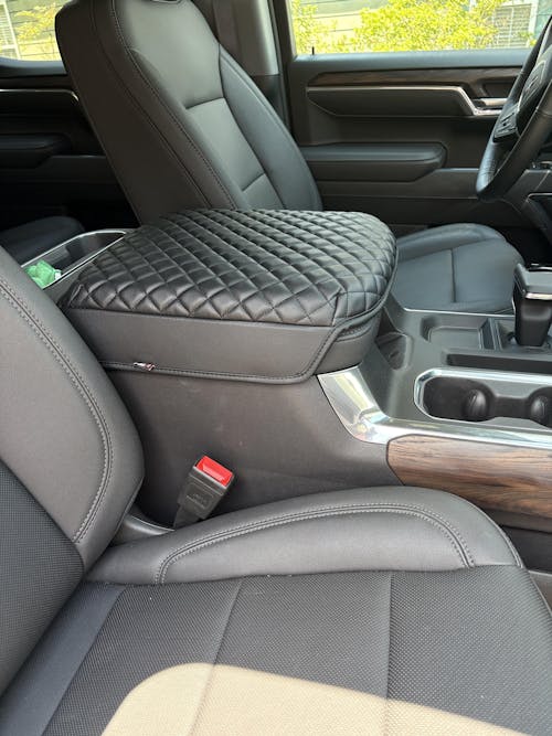 KBH Center Console Armrest Cover Pad for Bucket Seat 2019-2025 Chevy Silverado 1500 2500 3500,2019-2025 GMC Sierra 1500 2500 3500,2021-2025 Tahoe/Suburban/Yukon