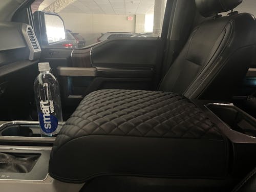 KBH Center Console Armrest Cover Pad for Bucket Seat 2015-2020 Ford F150, 2017-2022 F250 F350 F450 F550 Super Duty, 2018-2024 Ford Expedition