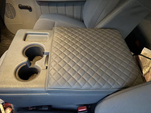 KBH Center Console Armrest Cover Pad for Jump Seat 2011-2016 Ford F250 F350 F450 Super Duty