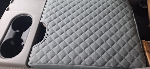 KBH Center Console Armrest PU Leather Cover for Jump Seat 2015-2025 Ford F150 , 2017-2025 Ford F250 F350 F450 F550 Super Duty