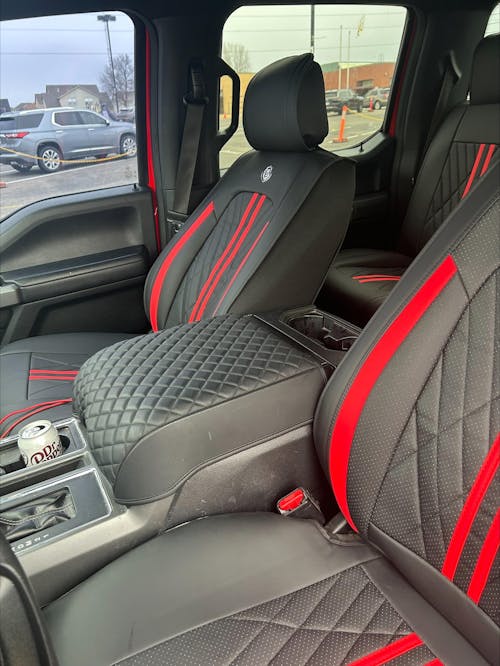 KBH Center Console Armrest Cover Pad for Bucket Seat 2015-2020 Ford F150, 2017-2022 F250 F350 F450 F550 Super Duty, 2018-2024 Ford Expedition