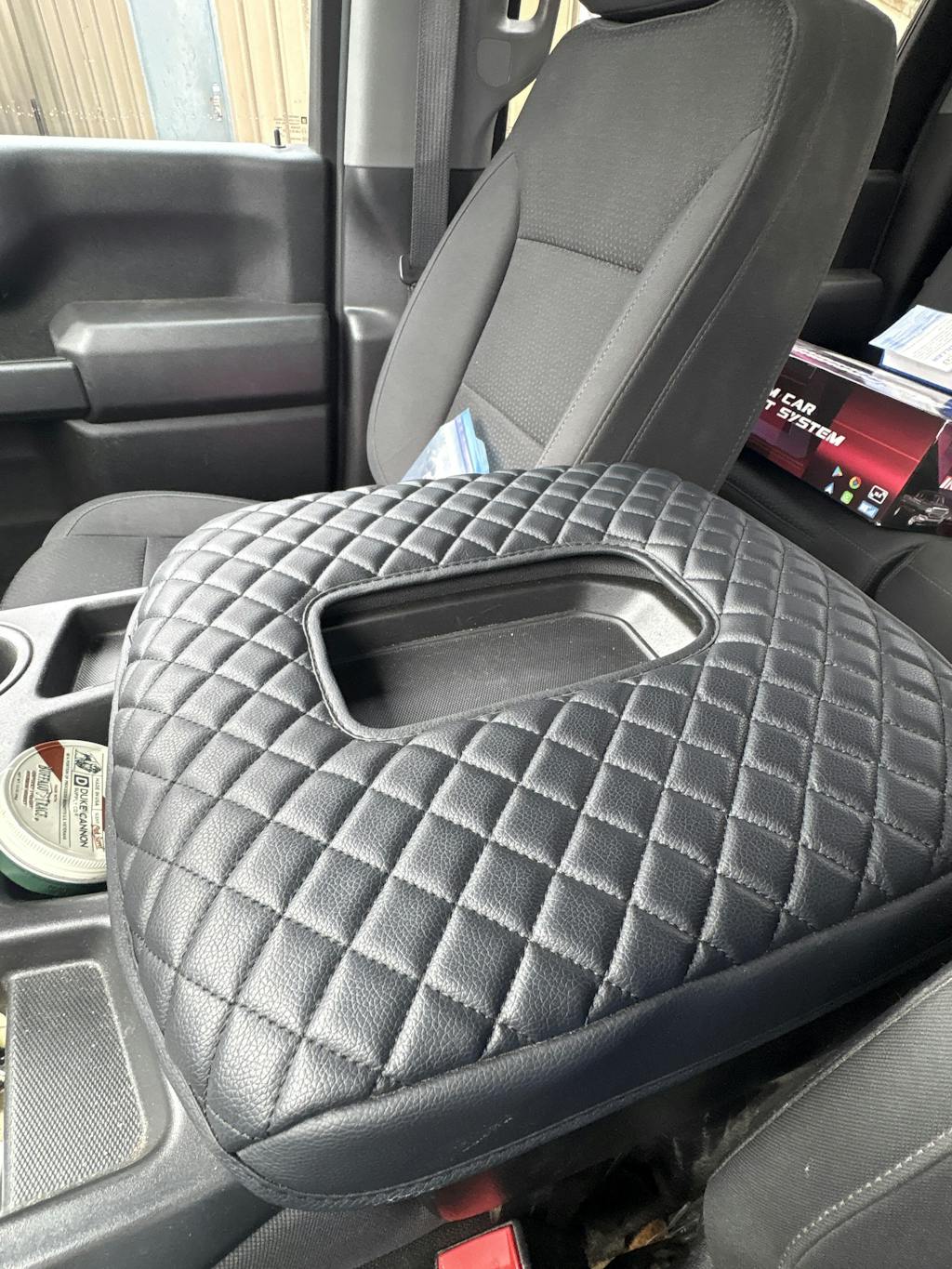 KBH Center Console Armrest Cover Pad for Jump Seat 2019-2026 GMC Sierra 1500 2500 3500,2019-2026 Chevy Silverado 1500 2500 3500