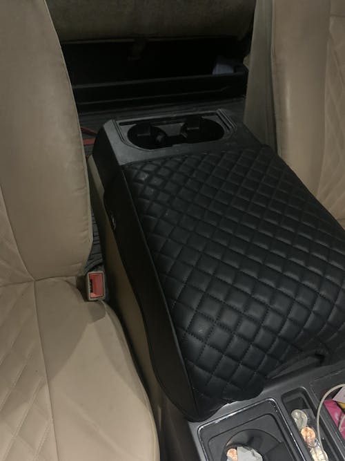 KBH Center Console Armrest Cover Pad for Bucket Seat 2015-2020 Ford F150, 2017-2022 F250 F350 F450 F550 Super Duty, 2018-2024 Ford Expedition