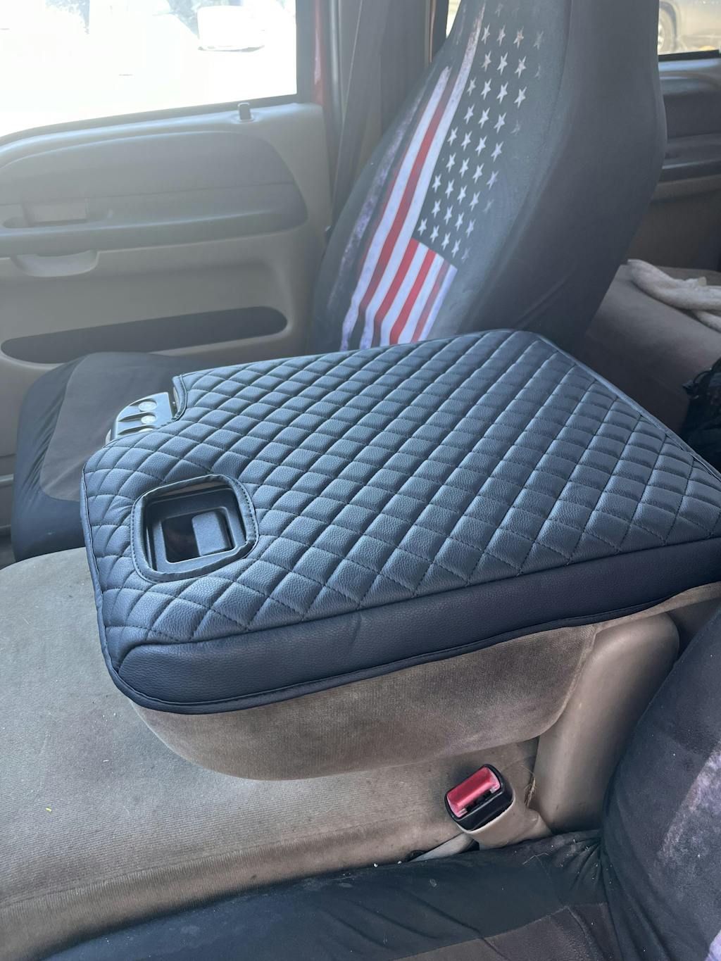 KBH Center Console Armrest Cover Pad for Jump Seat 1999-2001 Ford F250 F350 F450 Super Duty