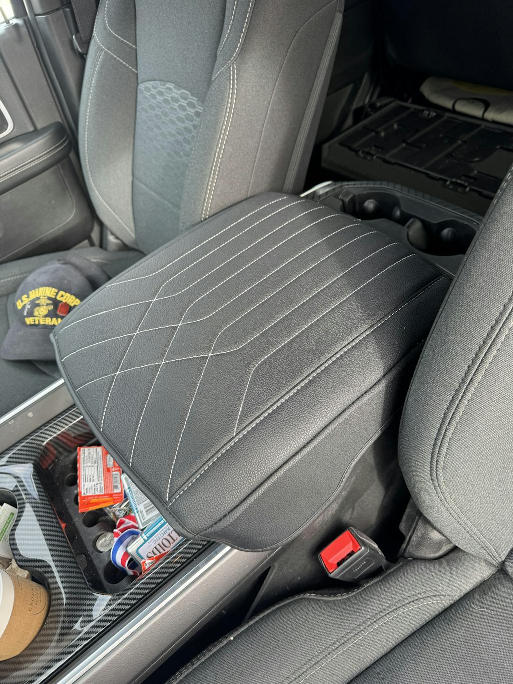 KBH Center Console Armrest Cover for Bucket Seat 2019-2026 Dodge Ram 1500 2500 3500