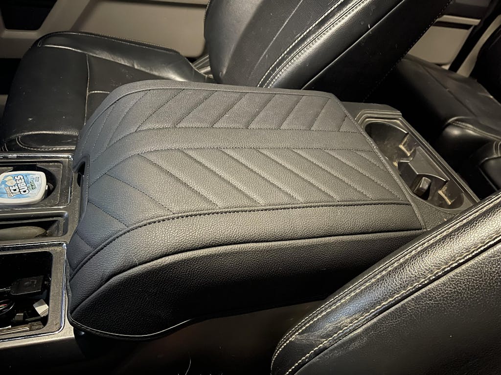 KBH Center Console Armrest Cover Pad for Bucket Seat 2015-2020 Ford F150, 2017-2022 F250 F350 F450 F550 Super Duty, 2018-2024 Ford Expedition