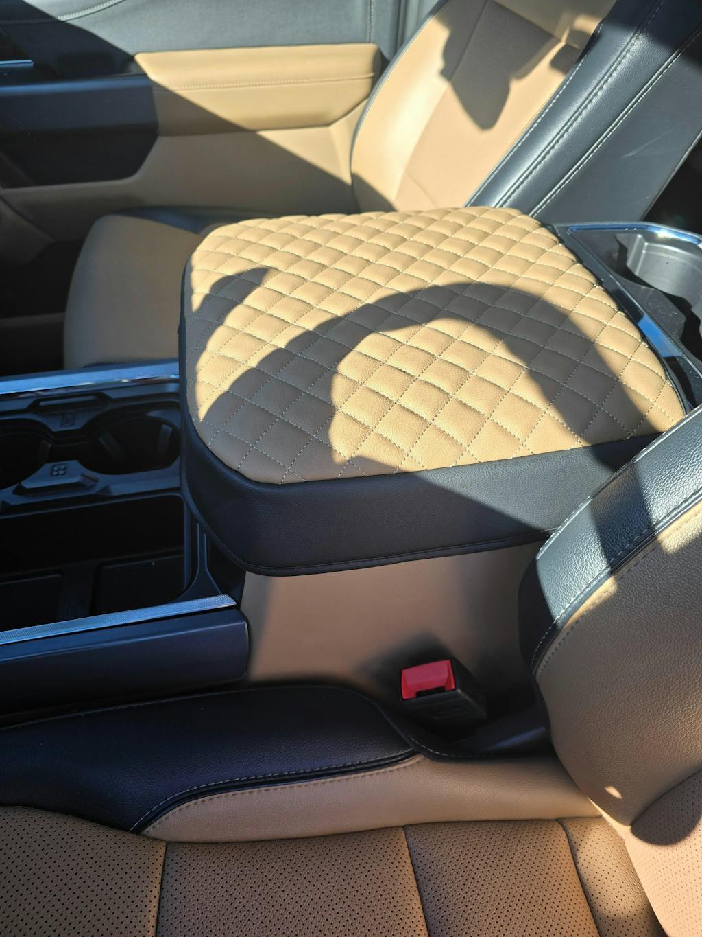 KBH Center Console Cover Pad for Bucket Seat 2023-2026 Ford F250 F350 F450 F550 Super Duty