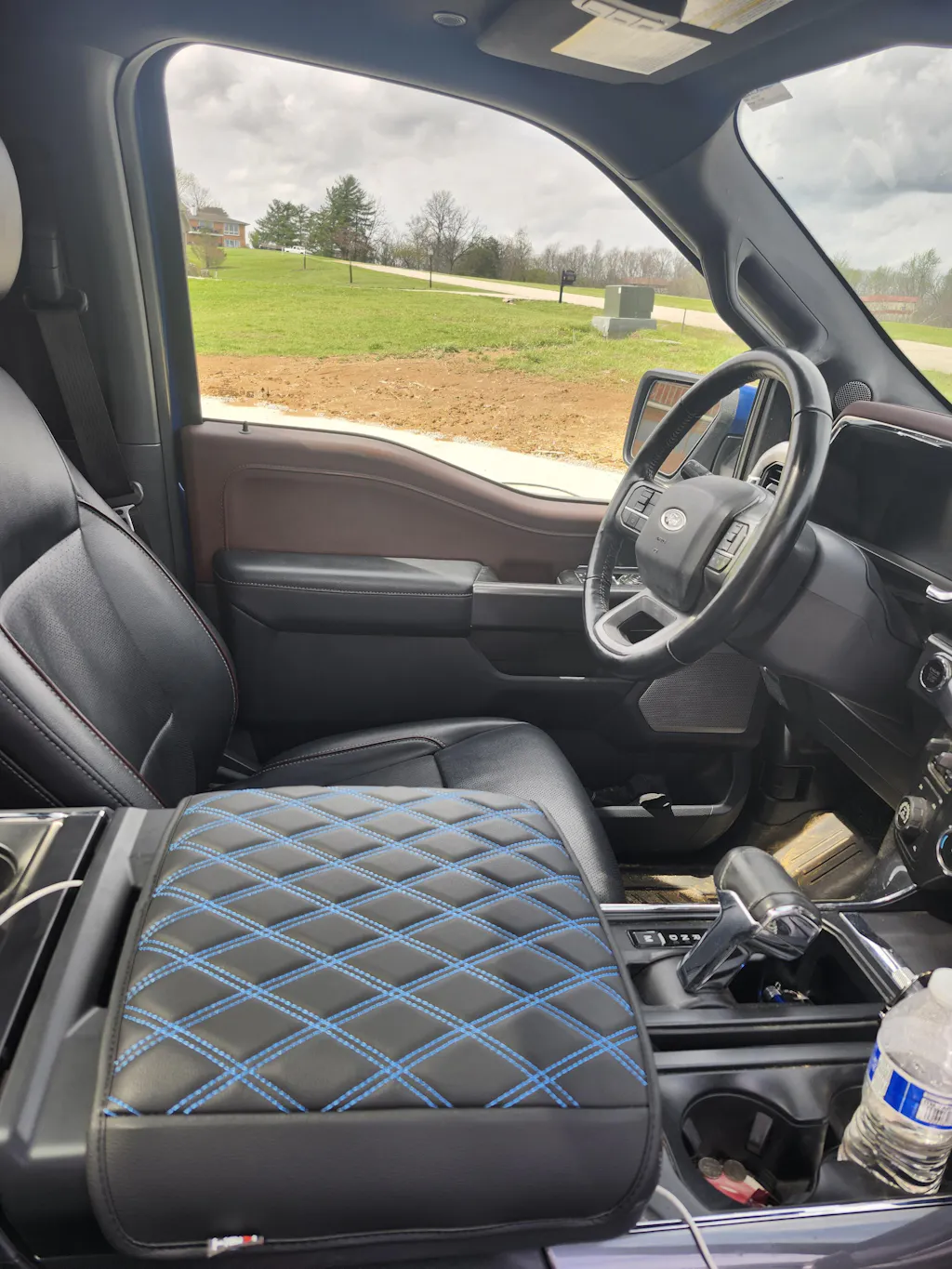 Center Work Surface Armrest Cushion for 2021-2026 Ford F150, 2022-2026 F150 Lightning