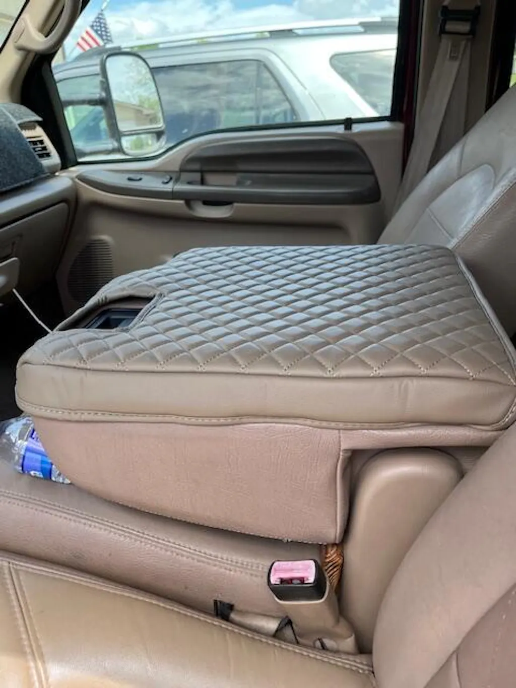 Center Console Armrest Cover Pad for Jump Seat 1999-2001 Ford F250 F350 F450 Super Duty