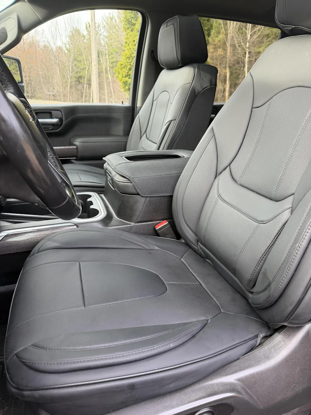 Thick Version Center Console Cushion Cover for Bucket Seat 2019-2026 GMC Sierra 1500 2500 3500,2019-2026 Chevy Silverado 1500 2500 3500, 2021-2026 Tahoe/Suburban/Yukon