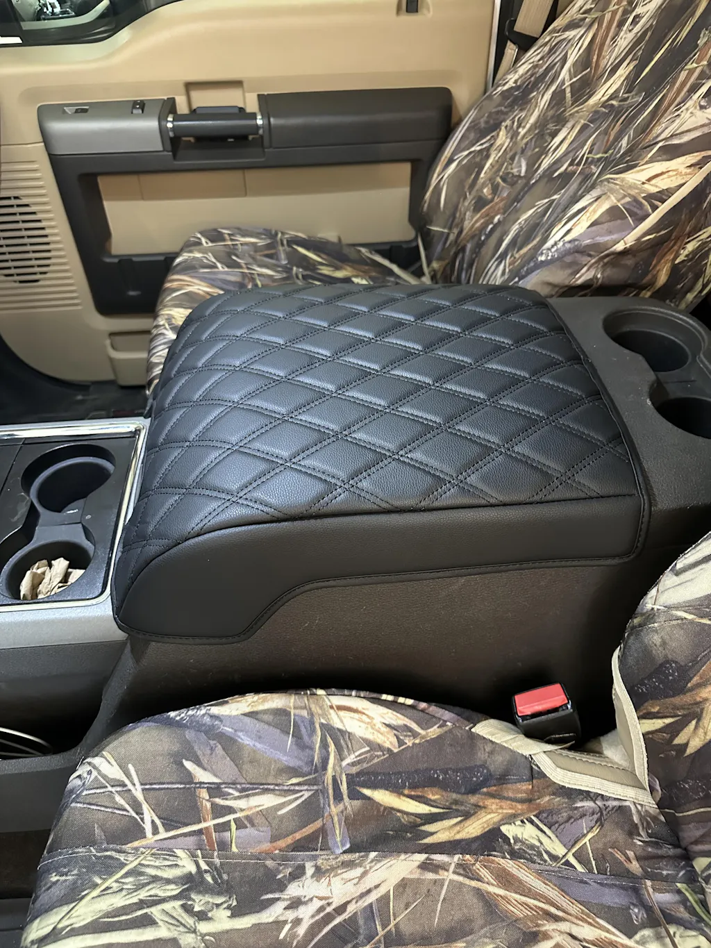 Center Console Cover Pad for Bucket Seat 2011-2016 Ford F250 F350 F450 F550 Super Duty