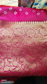 KcPc New Viscos Silk Bandhani With Zari Border Saree