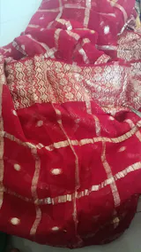 KcPc Pure Georgette Banarasi Gharchola Red Tone Karwachauth Special Saree KRN