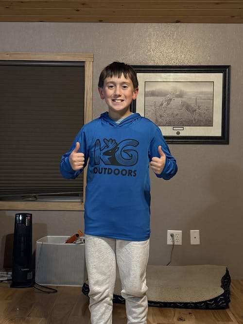 Blue KG Lightweight Hooded Shirt