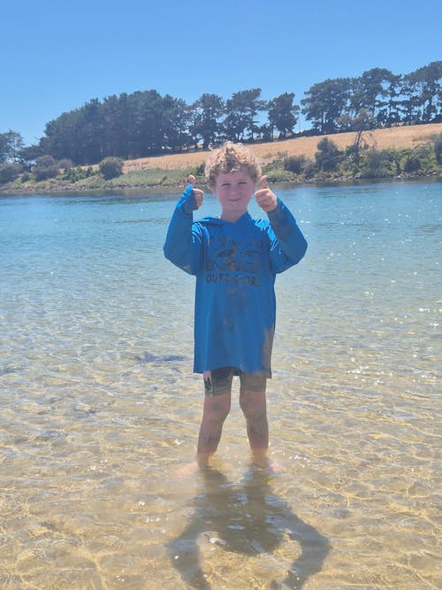 Blue KG Lightweight Hooded Shirt