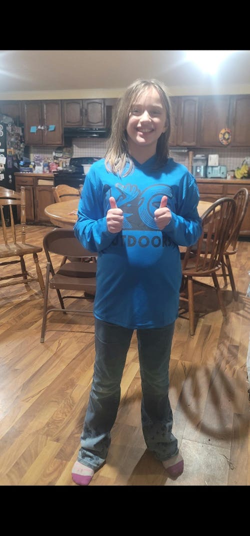 Blue KG Lightweight Hooded Shirt