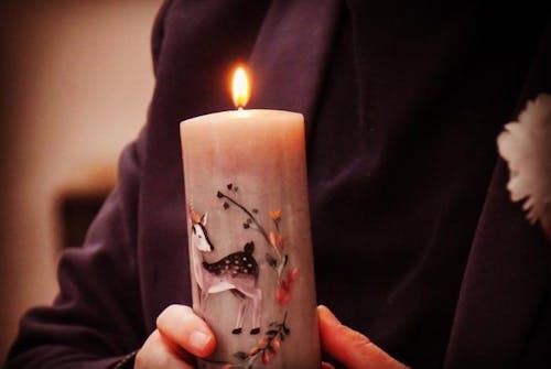 Taufkerze Reh - Klara