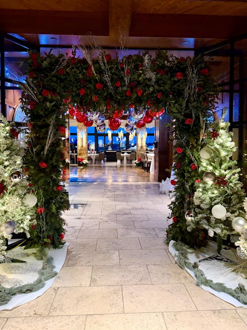 Flower Wall Artificial Fabric 5D Rolling Up Christmas Floral Backdrop