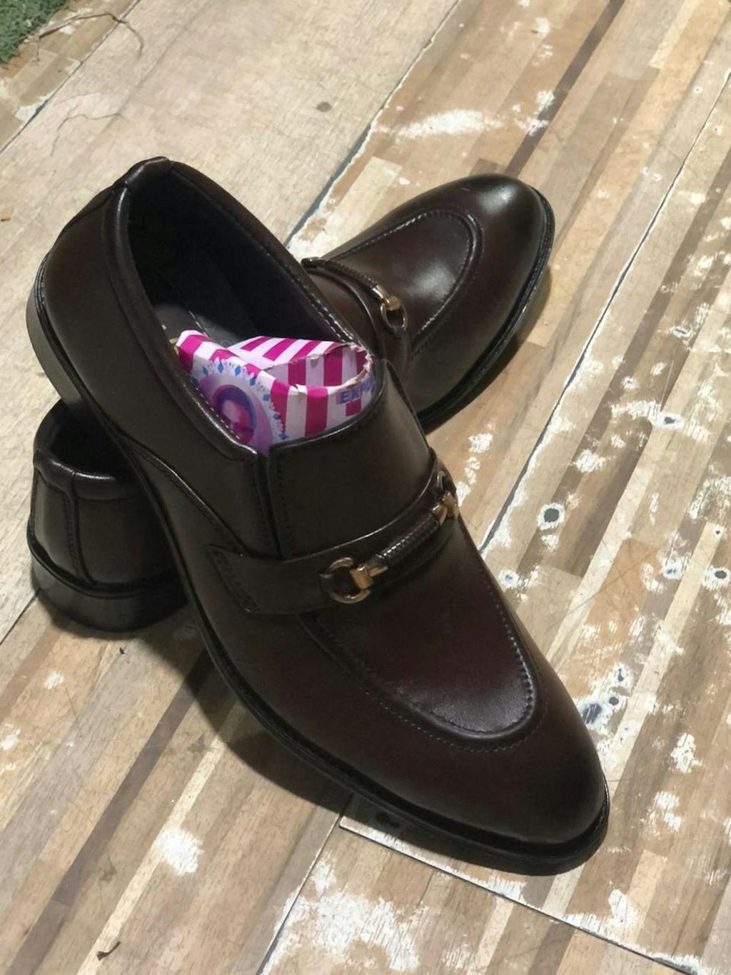 Cow Leather Formal Shoes For Men | Buckled Oxford Shoes - [2094-39/44]