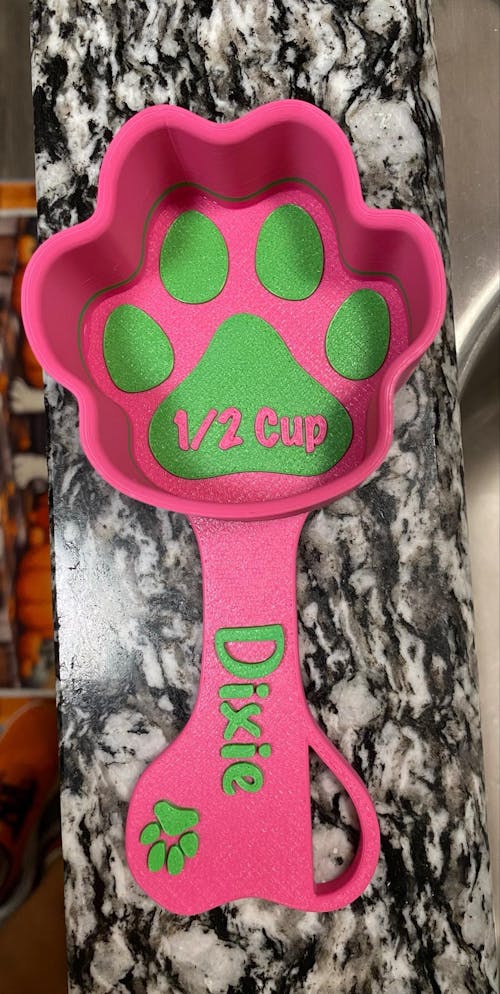 Personalized Paw Shaped Dog Food Scoop