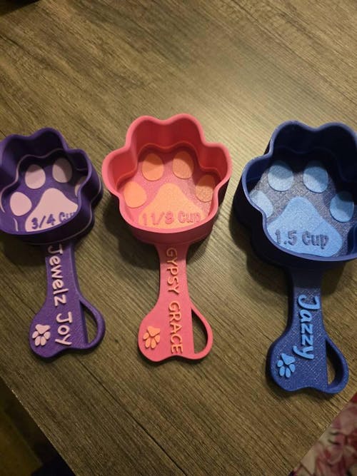 Personalized Paw Shaped Dog Food Scoop