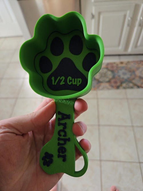 Personalized Paw Shaped Dog Food Scoop