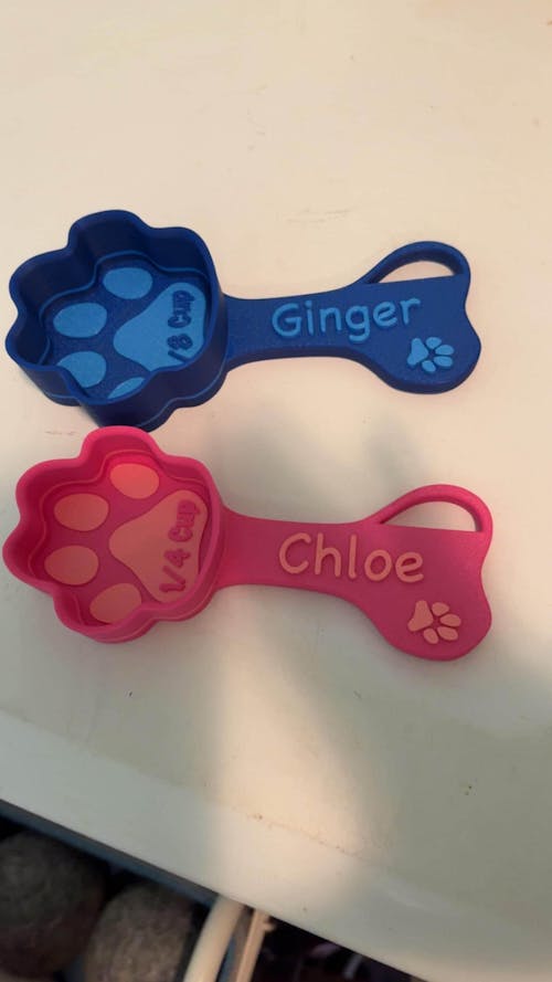 Personalized Paw Shaped Dog Food Scoop