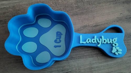 Personalized Paw Shaped Dog Food Scoop