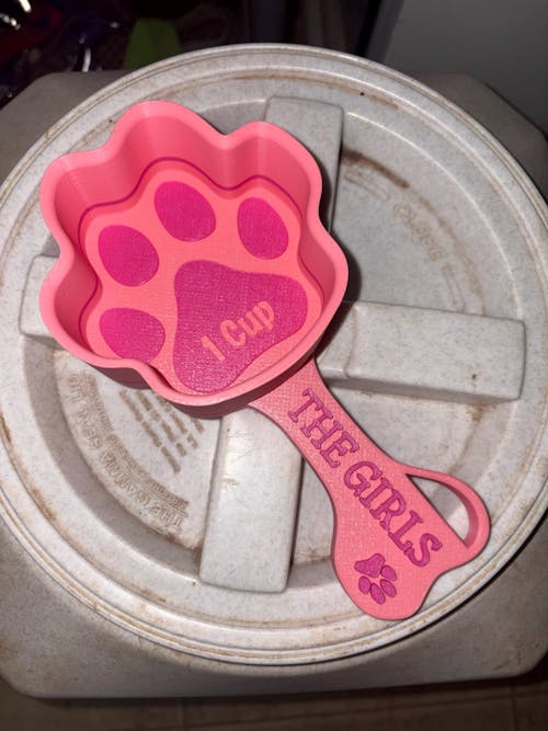 Personalized Paw Shaped Dog Food Scoop