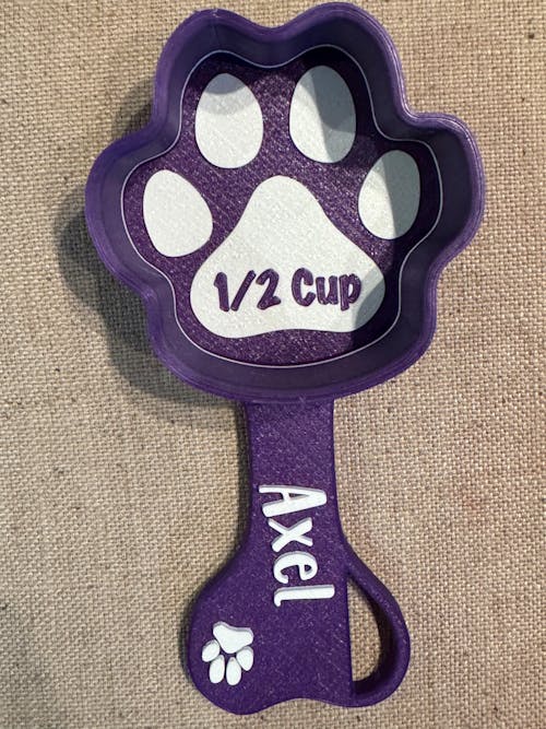 Personalized Paw Shaped Dog Food Scoop