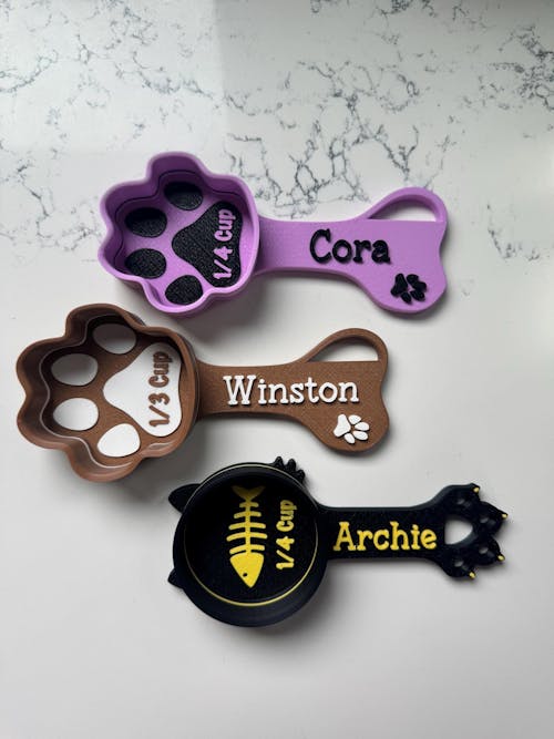 Personalized Paw Shaped Dog Food Scoop