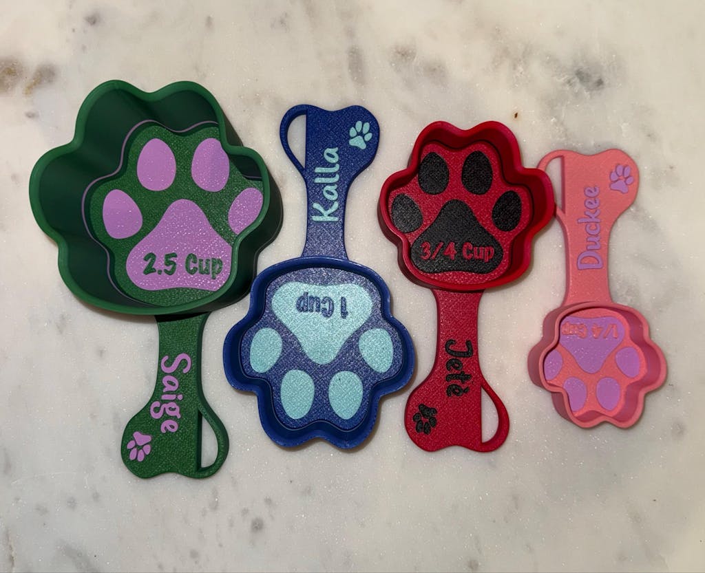 Personalized Paw Shaped Dog Food Scoop