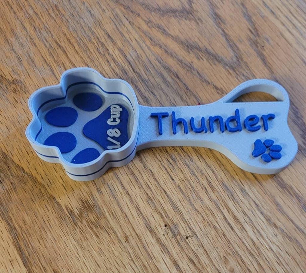 Personalized Paw Shaped Dog Food Scoop