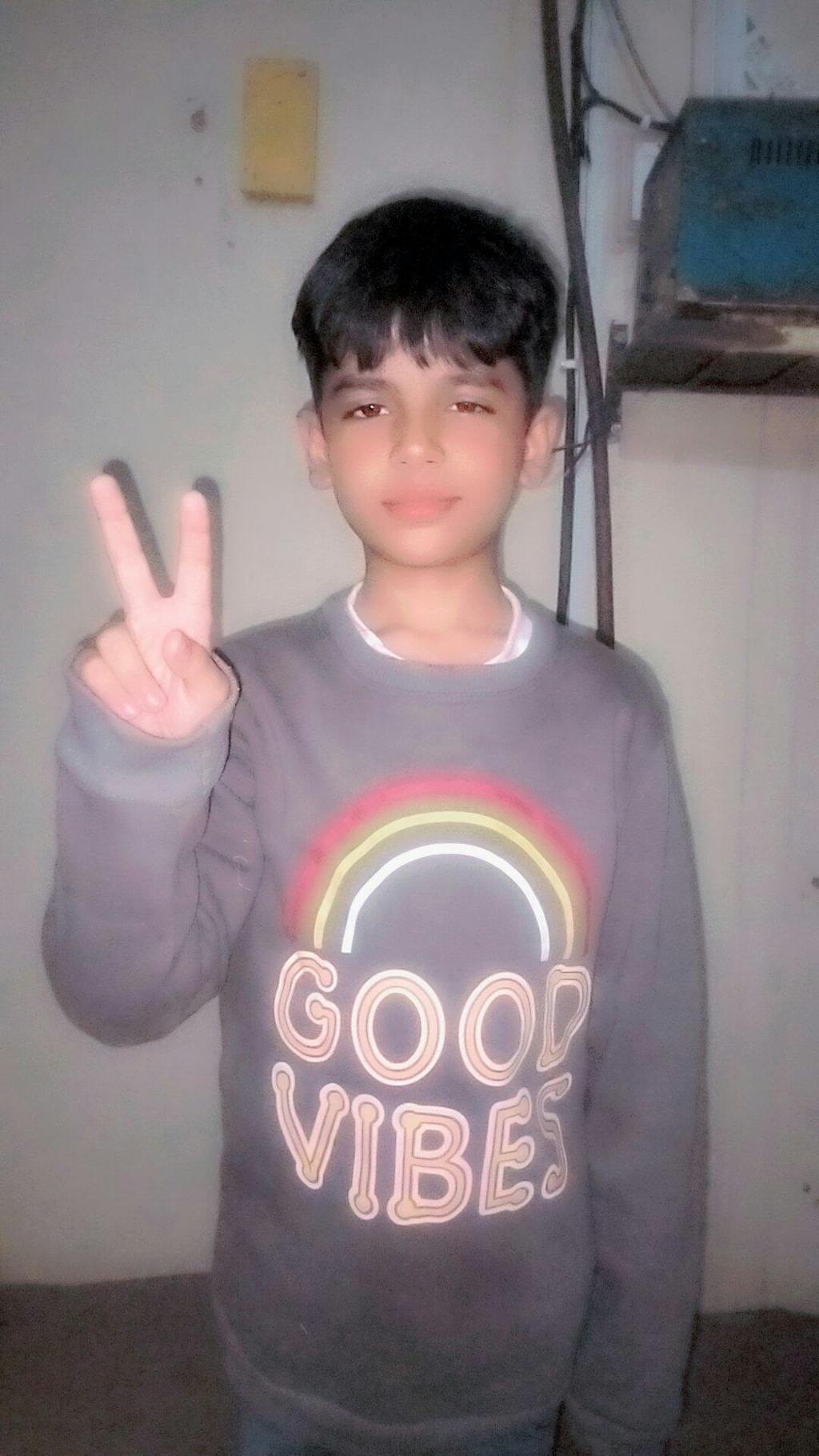 Stylish and Warm Good Vibes Rainbow Winter Sweatshirt For Girls