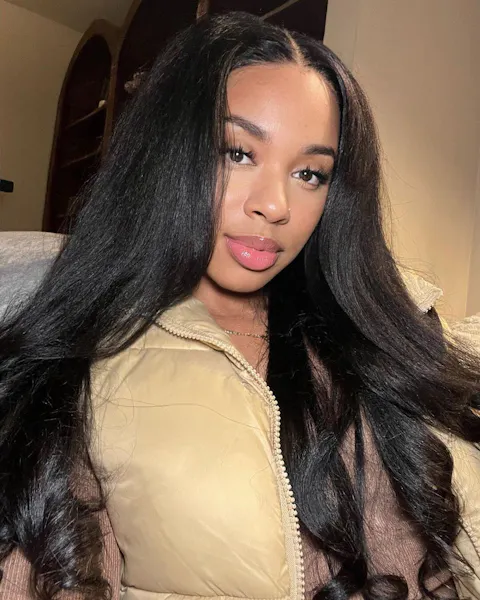 Yaki Straight ByeBye Knots Wig 7x5 Put On And Go Glueless Lace Wigs Human Hair