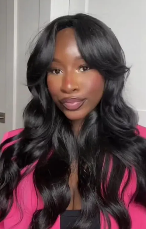 【Deal】Layered Wig With Curtain Bangs Body Wave Ready To Go Glueless 6×5 HD Lace Wig