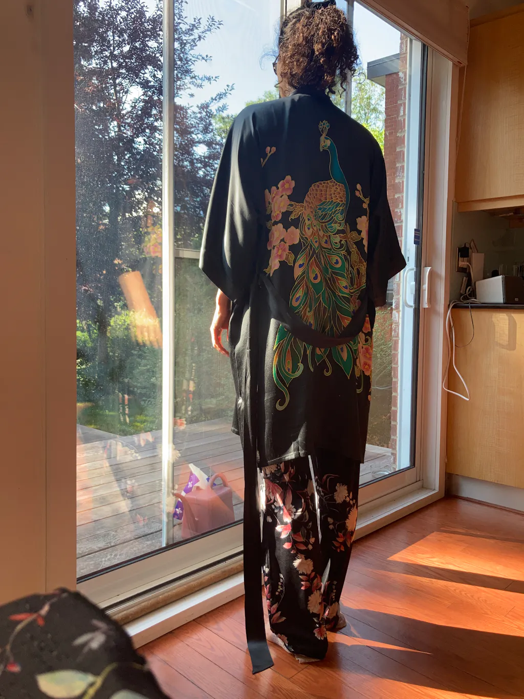 Long Kimono Peacock - Lilac main image 1