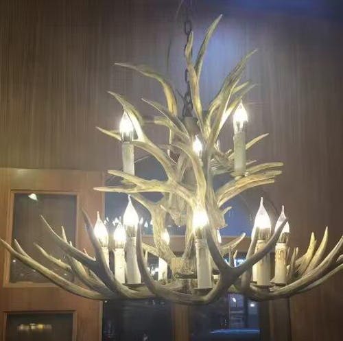 Natural Antler Chandelier 66"