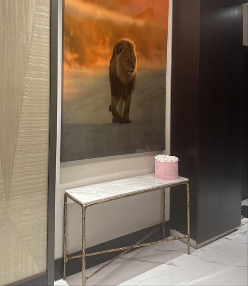 Thaddeus Rectangle Marble Console Table