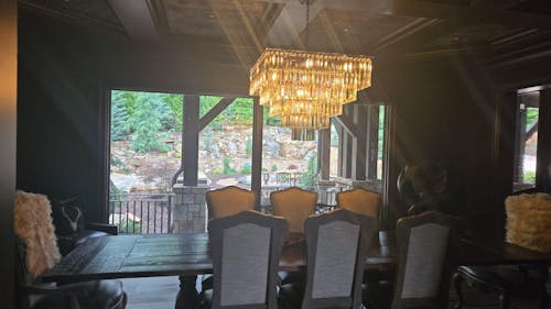 1920s Tedem Square Dining Room Chandelier 34"