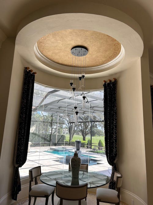 Glass Tube Brass Pendant Lights 1 Light/7 Lights