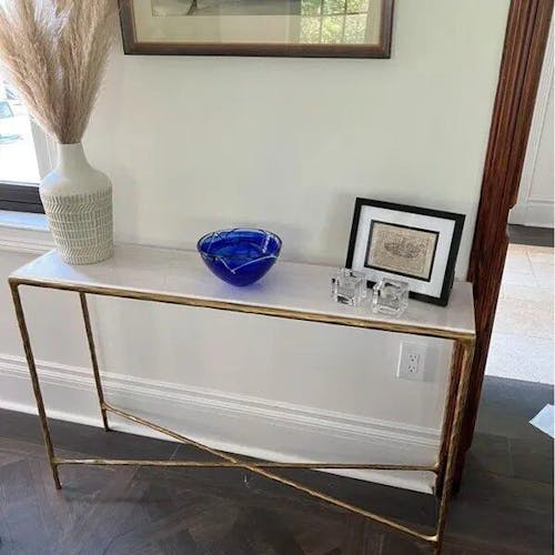 Thaddeus Rectangle Marble Console Table