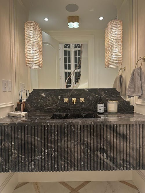 K9 Grey/Clear Crystal Beads Wall Sconce 21"