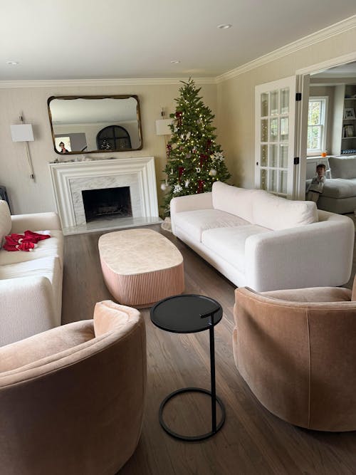 Mulholland Oak Wood & Stone Coffee Table