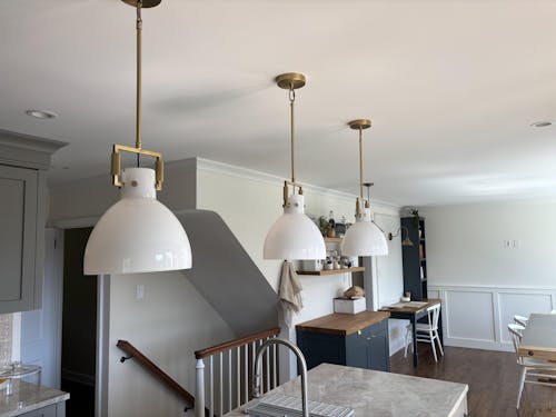 Mechanic Milk Glass Cloche Island Pendant