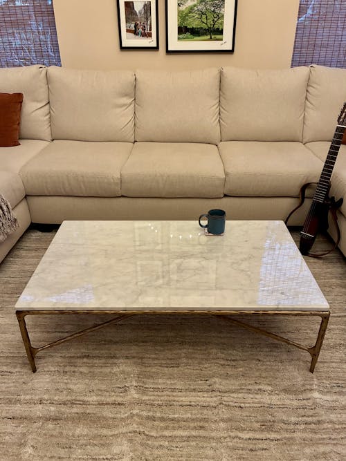 Thaddeus Rectangle Marble Coffee Table