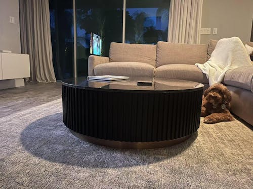 Finnley Marble Round Coffee Table For Living Room