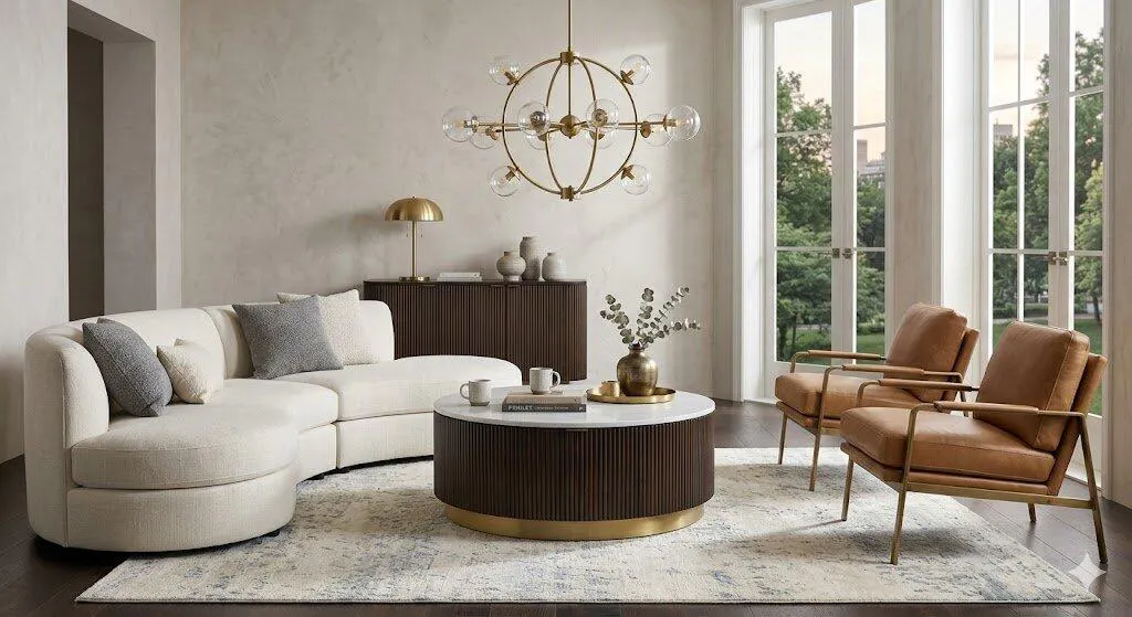 Finnley Marble Round Coffee Table