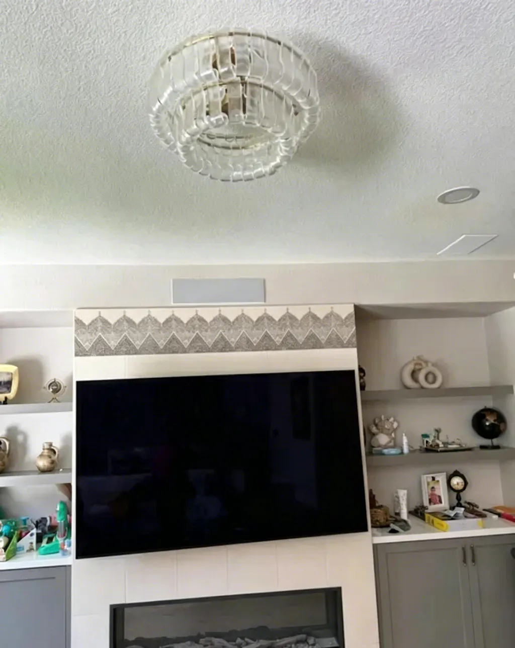 Ghiaccia 2-Tier Glass Round Flush Mount