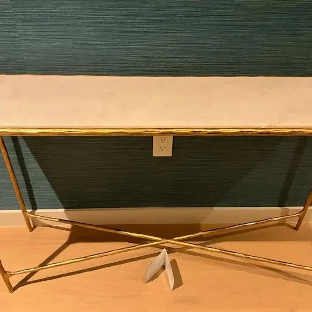 Thaddeus Rectangle Marble Console Table